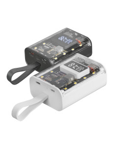 Mars Gaming MPK-10K, Power Bank Compacta 22.5W, Carga Rápida QC3.0 & PD3.0 10000mAh, Monitorización Inteligente de Batería con 2