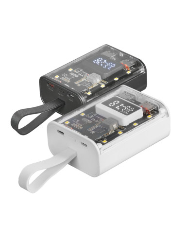 Mars Gaming MPK-10K, Power Bank Compacta 22.5W, Carga Rápida QC3.0 & PD3.0 10000mAh, Monitorización Inteligente de Batería con
