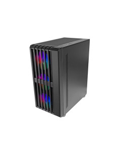 Mars Gaming MC-VAULT, Caja Gaming ATX, 4x Ventiladores ARGB 120mm, Panel Frontal Mesh con Diseño Vertical, Ventana Lateral 2