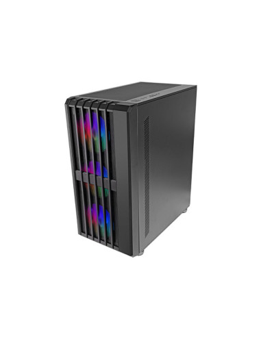 Mars Gaming MC-VAULT, Caja Gaming ATX, 4x Ventiladores ARGB 120mm, Panel Frontal Mesh con Diseño Vertical, Ventana Lateral