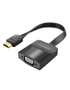 Vention Cable Conversor 74345  HDMI Macho  VGA Hembra - Jack 3.5 Hembra  15cm  Negro