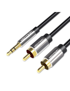 Vention Cable Estéreo BCFBF  Jack 3.5 Macho - 2x RCA Macho  1m  Negro