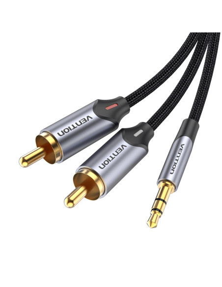 Vention Cable Estéreo BCNBI  Jack 3.5 Macho - 2x RCA Macho  3m  Gris