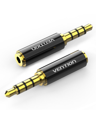 Vention Adaptador Jack BFBB0  Jack 3.5 Macho - Jack 2.5 Hembra  Negro