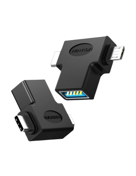 Vention Adaptador USB 3.0 CCVBB  USB Tipo-C Macho - MicroUSB Macho