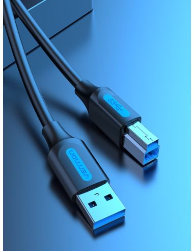 Vention Cable USB 3.0 Impresora COOBF  USB Tipo-B Macho - USB Macho  1m  Negro