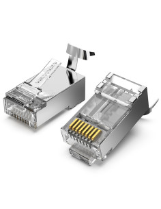 Vention IDER0-10 conector RJ-45 Plata, Transparente