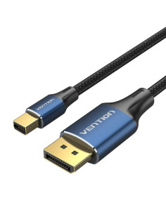 Vention El algodón trenzó el mini varón del DP al tipo azul de la aleación de aluminio del cable del varón 8K HD del DP