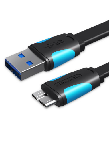 Vention Cable USB 3.0 VAS-A12-B025  MicroUSB Macho - USB Macho  25cm  Azul y Negro