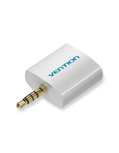 Vention Adaptador Audio BDAW0  Jack 3.5 Macho - 2x Jack 3.5 Hembra  Blanco