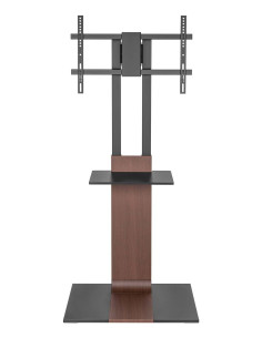 AISENS Soporte de Suelo con Bandeja DVD para Monitor TV 50kg de 37-86, Negro-Marrón 2