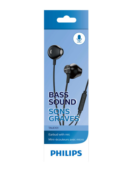 Philips TAUE101BK 00 auricular y casco Auriculares Alámbrico Dentro de oído Llamadas Música Negro