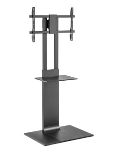 AISENS Soporte de Suelo con Bandeja DVD para Monitor TV 50kg de 37-86, Negro
