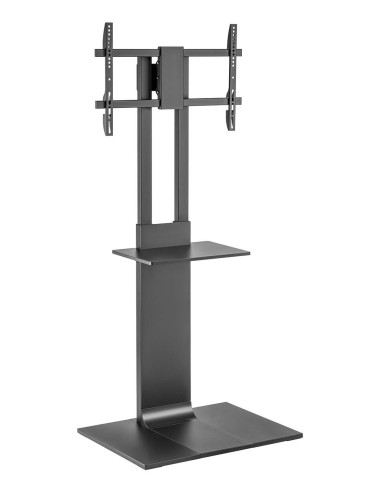 AISENS Soporte de Suelo con Bandeja DVD para Monitor TV 50kg de 37-86, Negro