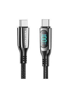 Vention Cable USB 2.0 Tipo-C 5A 100W TAYBAV  USB Tipo-C Macho - USB Tipo-C Macho  1.2m  con Pantalla 2