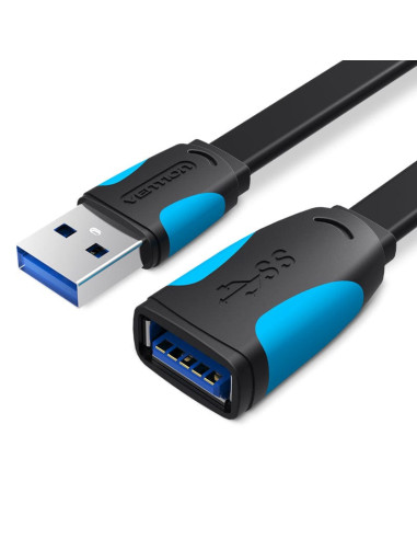 Vention Cable Alargador USB 3.0 VAS-A13-B200  USB Macho - USB Hembra  2m  Negro y Azul