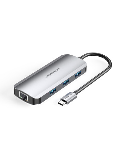 Vention Docking USB Tipo-C TOHHB  1xHDMI  3xUSB  1xRJ45  1xUSB Tipo-C PD