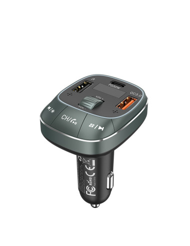 Vention Cargador de Coche FFLB0  1xUSB-Tipo C  2xUSB  30W