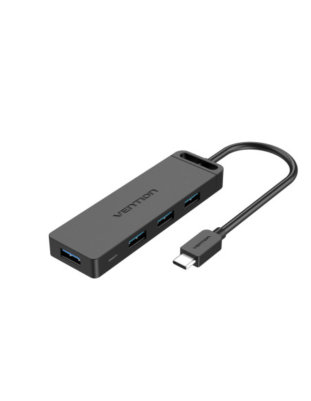 Vention TGKBB hub de interfaz USB 3.2 Gen 1 (3.1 Gen 1) Type-C 5000 Mbit s Negro
