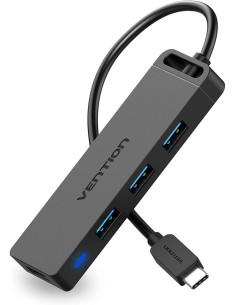 Vention TGKBB hub de interfaz USB 3.2 Gen 1 (3.1 Gen 1) Type-C 5000 Mbit s Negro 2