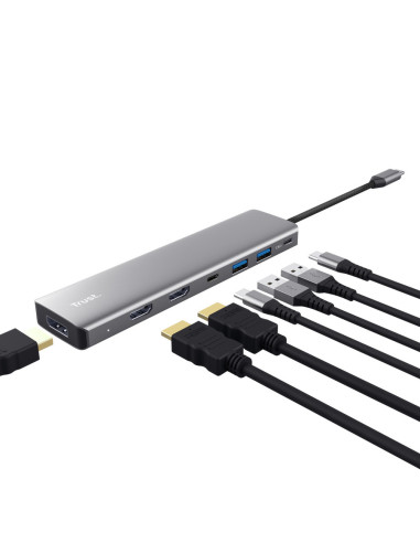 Trust 25661 hub de interfaz USB Tipo C Aluminio