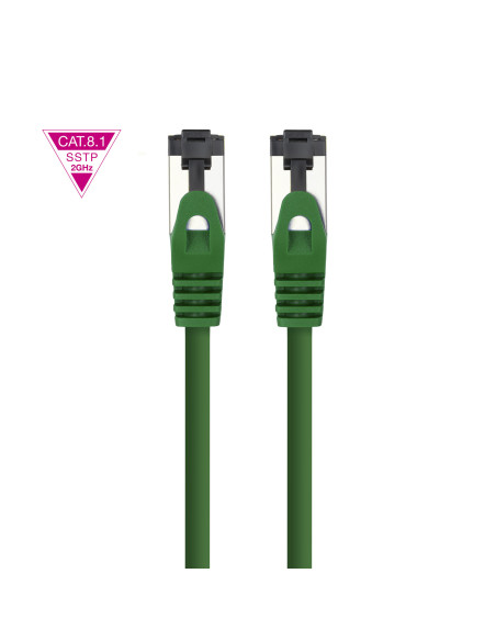 Nanocable Cable de Red Latiguillo Cat.8.1 2GHz LSZH SSTP AWG26, Verde, 2 m