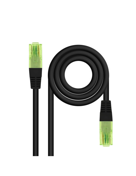 Nanocable Cable de Red Latiguillo RJ45 CAT.6 UTP AWG26 CCA, Negro, 50 cm