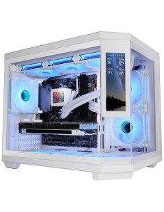 Mars Gaming MC3TCORELCDMW carcasa de ordenador Mini Tower Blanco