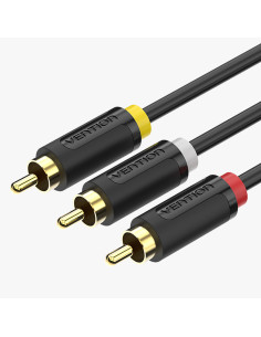 Vention Cable Estéreo BCABH  3x RCA Macho - 3x RCA Macho  2m  Negro
