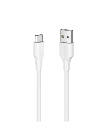 Vention Cable USB 2.0 3A CTHWH  USB Tipo-C Macho - USB Macho  2m  Blanco