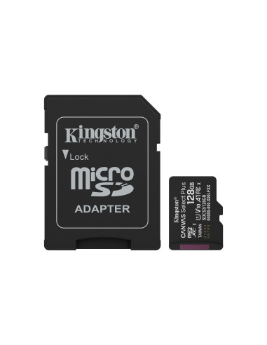 Kingston Technology 128GB microSDXC Canvas Select Plus Gen3 150MB s A1 (Incluye adaptador de SD)