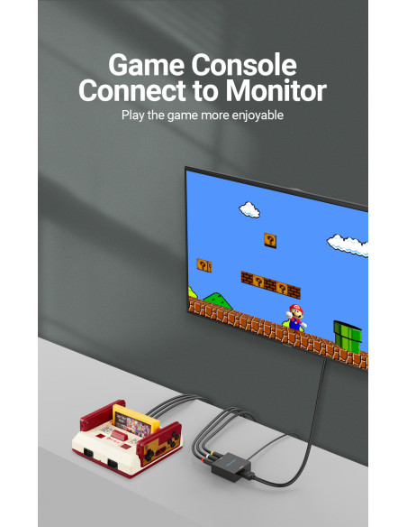 Vention Convertidor RCA a HDMI AEFB0  RCA Hembra - HDMI Hembra - MiniUSB Hembra