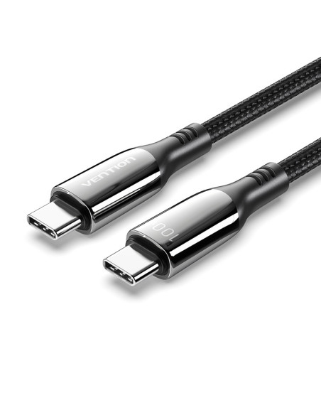 Vention Cable USB 2.0 Tipo-C 5A 100W CTKBH  USB Tipo-C Macho - USB Tipo-C Macho  2m  Negro