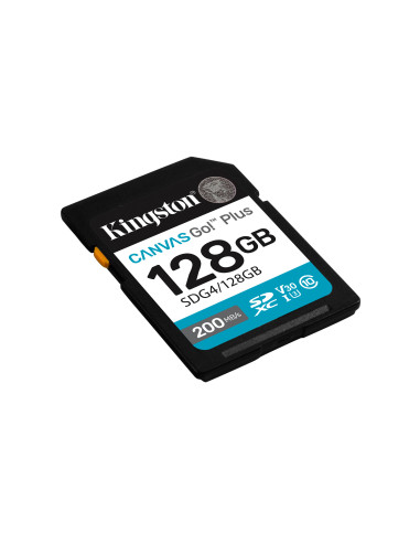Kingston Technology Canvas Go! Plus 128GB SDXC Canvas Go Plus Gen4 200MB s C10 UHS-I U3 V30