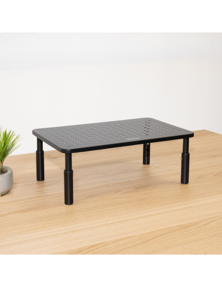 TooQ Soporte Elevador Multiusos para Monitor Portátil, Negro