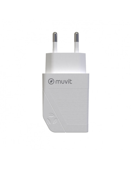 Muvit MCACC0012 cargador de dispositivo móvil Universal Blanco Corriente alterna Carga rápida Interior