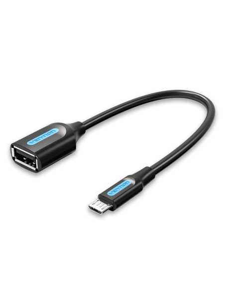 Vention Cable USB 2.0 CCUBB  MicroUSB Macho - USB Hembra  480Mbps  15cm  Negro