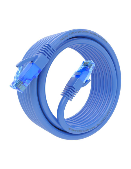 AISENS Cable De Red Latiguillo RJ45 Cat.6 UTP AWG26 CCA, Azul, 4.0 m