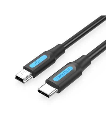 Vention Cable USB 2.0 Tipo-C COWBF  USB Tipo-C Macho - MiniUSB Macho  1m  Negro