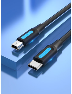 Vention Cable USB 2.0 Tipo-C COWBF  USB Tipo-C Macho - MiniUSB Macho  1m  Negro 2