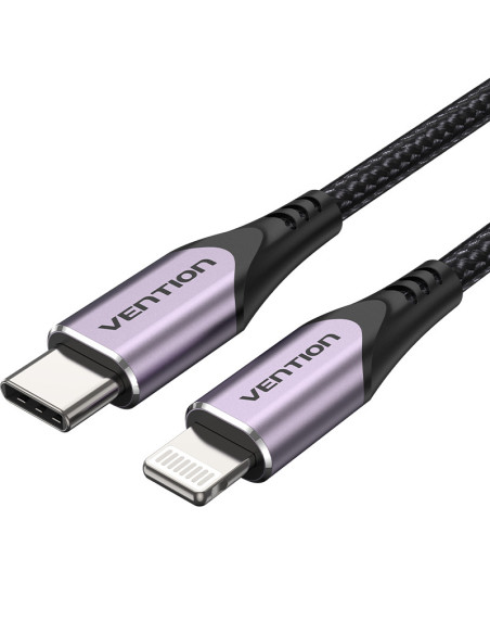 Vention Cable USB 2.0 Tipo-C Lightning TACVF  USB Tipo-C Macho - Lightning Macho  1m  Morado