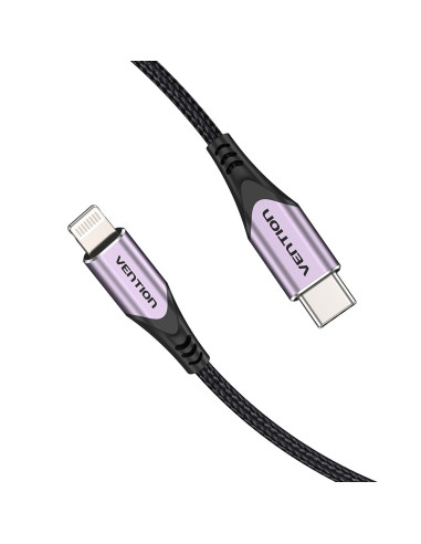 Vention Cable USB 2.0 Tipo-C Lightning TACVF  USB Tipo-C Macho - Lightning Macho  1m  Morado