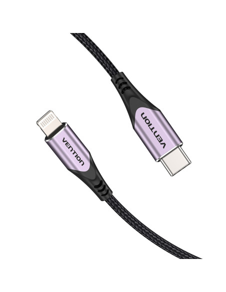 Vention Cable USB 2.0 Tipo-C Lightning TACVF  USB Tipo-C Macho - Lightning Macho  1m  Morado