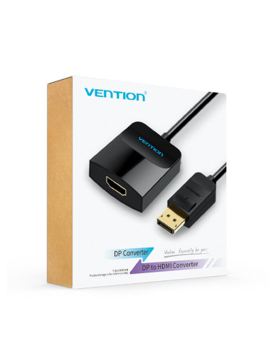 Vention Cable Conversor HBGBB  Displayport Macho - HDMI Hembra  15cm  Negro
