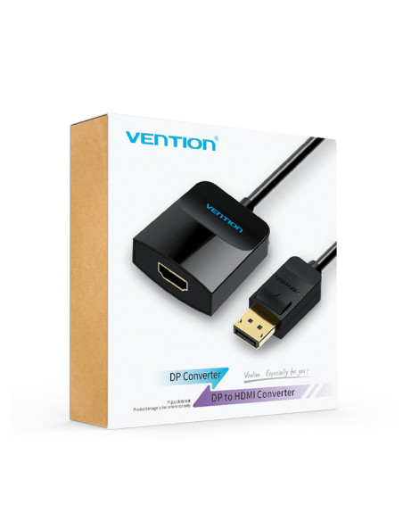 Vention Cable Conversor HBGBB  Displayport Macho - HDMI Hembra  15cm  Negro