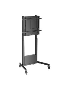 AISENS Soporte PRO de suelo contrapeso con ruedas para TV 60-90Kg de 60-100, Negro