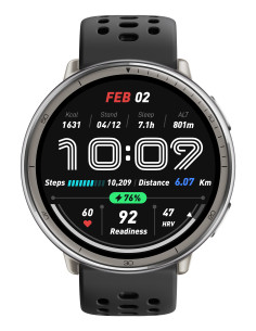 Amazfit Active 2 3,35 cm (1.32") AMOLED 43.9 mm Digital 466 x 466 Pixeles Pantalla táctil Plata GPS (satélite)