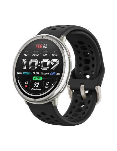 Amazfit Active 2 3,35 cm (1.32") AMOLED 43.9 mm Digital 466 x 466 Pixeles Pantalla táctil Plata GPS (satélite)