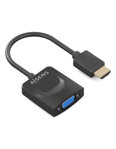 AISENS Conversor HDMI a SVGA, HDMI A M-SVGA H, Negro, 15сm