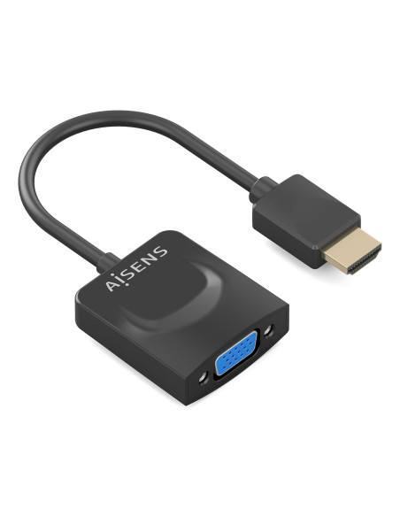 AISENS Conversor HDMI a SVGA, HDMI A M-SVGA H, Negro, 15сm
